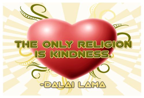 ONLY RELIGION IS KINDNESS Dalai Lama COOL T SHIRT NEW  