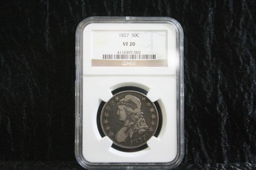 1827 Capped Bust Half Dollar 50c GRADED NGC VF 20  Slabbed  SEE PICS 