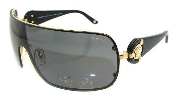 Authentic VERSACE Polarized Shield Sunglass 2126   100281 *NEW*  