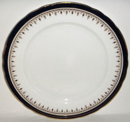 Aynsley Leighton Cobalt Scalloped Luncheon Plate  