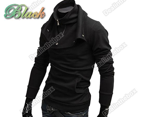 Trendy Korean Mens Double Collar Designed Coat Jacket 3 COLOR 4SIZE 