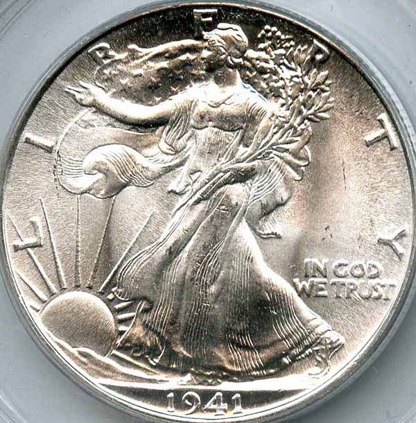 1941 Walking Liberty Half PCGS MS66 Trends Price is $35  