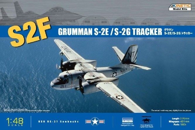 KINETIC 1/48 S2F GRUMMAN S 2E/S 2G TRACKER MODEL KIT  