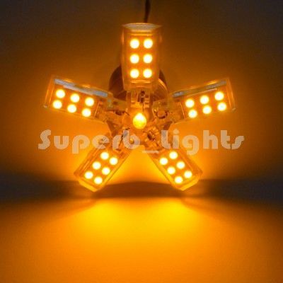 2pcs SUPER AMBER 41 SMD TURN SIGNAL TAIL LIGHT BULBS 1156 BA15S 12V