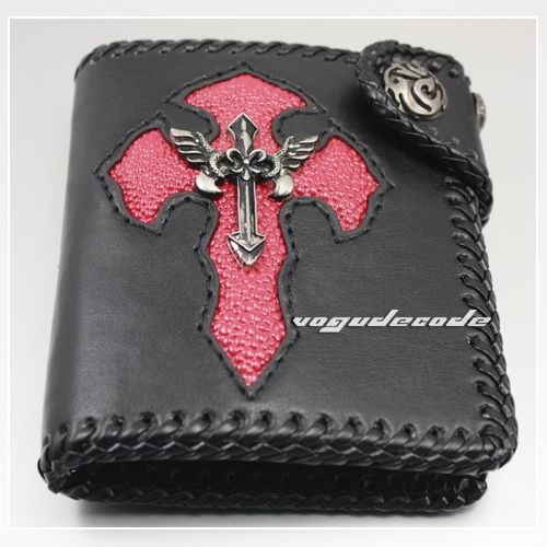 Rocker Cowboy Leather Men`s Wallet 5H006  