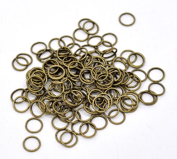 500 Bronze Tone Open Jump Rings 10x1.2mm  