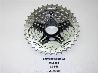 Shimano Deore XT Cassette, 9 Speed, 11 34T, CS M750  