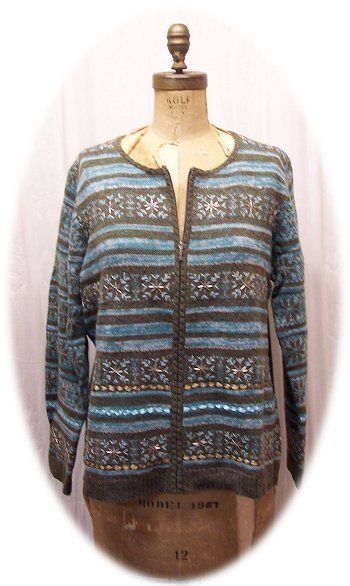 110~TALBOTS~NWT~SNOWFLAKE CARDIGAN SWEATER~2X  