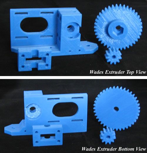 Here is the list of Wade’s Extruder parts included in this package 