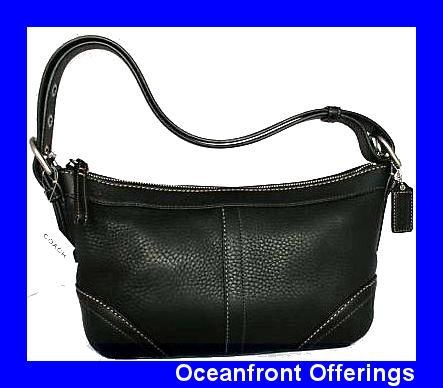 Coach 12321 Pebbled Leather East West Handbag Purse  