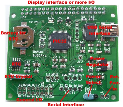 PIC32 LCD Colour 3.2 Touch Screen, BASIC, RTC,SDCard  