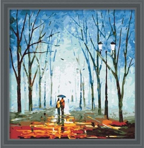 Painting by Number kit 40x40cm (16x16) Wander in Rain  