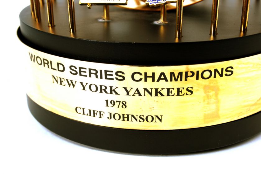1978 Cliff Johnson NY Yankees World Series Trophy RARE Thumbnail Image
