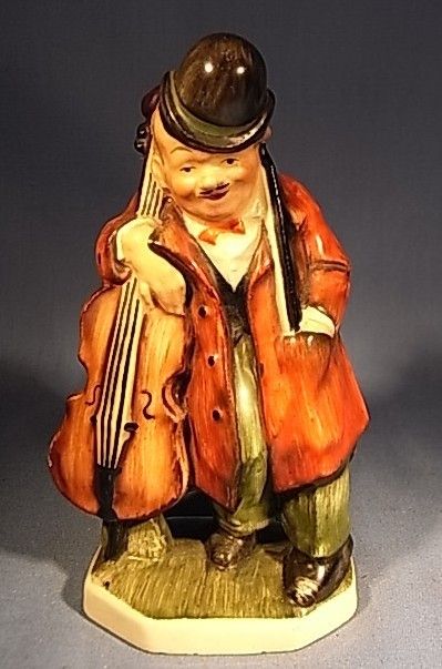 XEJJ7USED FRIEDEL FIGURINE MUSIC MAN VINTAGE GERMAN 1950 s  