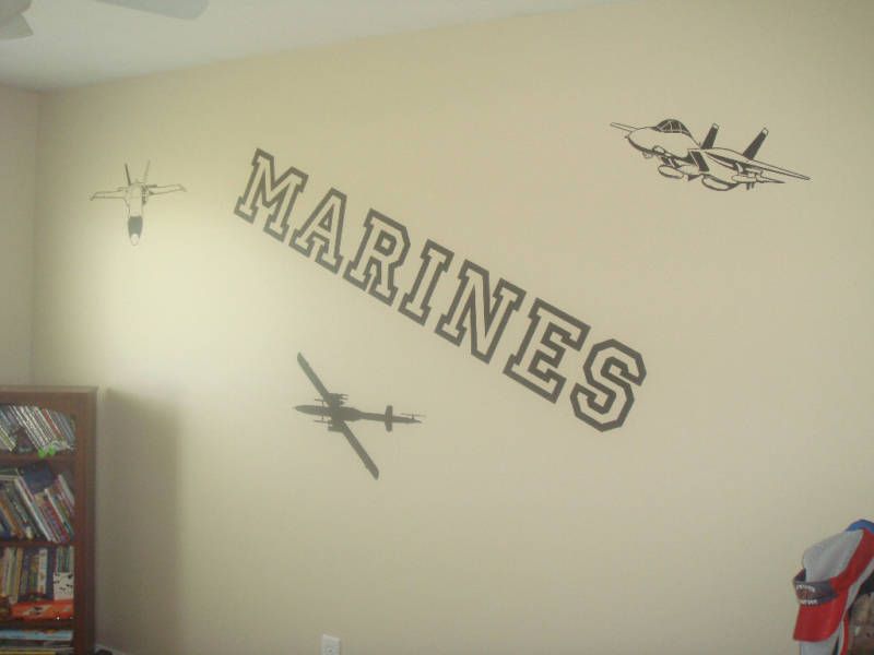 MARINES, USMC Vinyl Wall Art 10H x 64W  