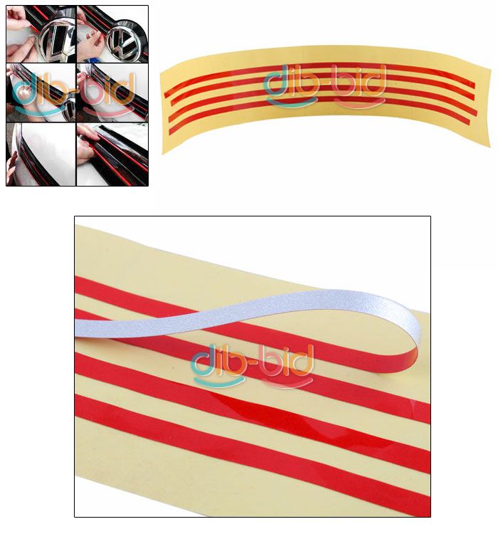 Grille Red Line Sticker Decal For VW Golf 6 MK6 GTI R20  