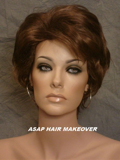 NEW Short, Voluminous Wig Wigs Medium Golden Brown #12  