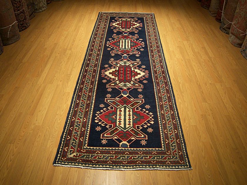   Persian Heriz Vegetable Dye Wool Wide Runner Great Condition 2582