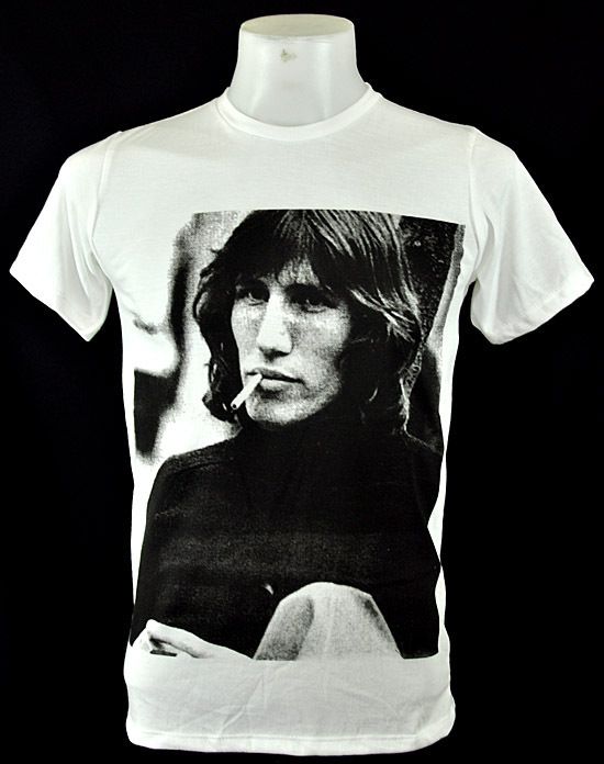 White T Shirt Roger Waters retro Rock Punk Tee Size L  