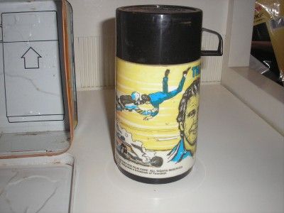 VINTAGE METAL LUNCH BOX   THE FALL GUY W/ THERMOS 1981  