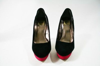 NWOB AUTH Dolce Vita Blk/Pink 2 TOnes Suade Leather Pumps 37.5/7.5 