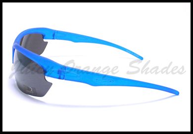 DQ Mens ALL SPORTS Wrap Around Sunglasses MATTE BLUE  