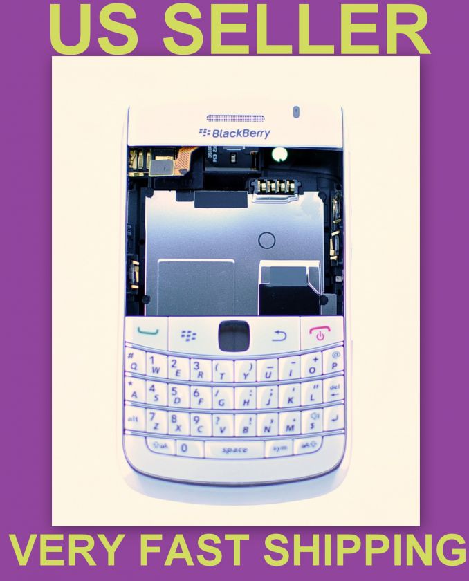 OEM BlackBerry Bold 9700 9780 Full Housing Case Faceplate White ONYX 