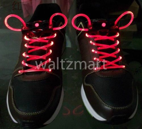 Mode Red LED Light Up Shoelaces Shoestring Disco Party Flash Glow 