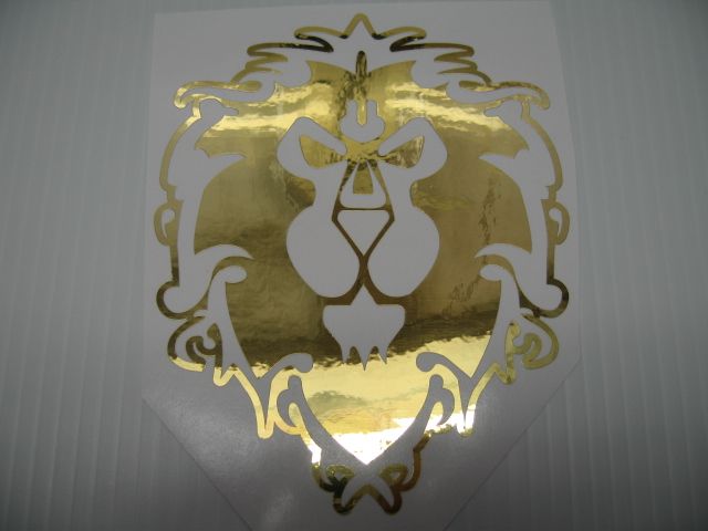 Chrome World of Warcraft Alliance Vinyl Decal  