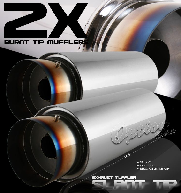 2X4 TIP FLAT MUFFLER EXHAUST INTEGRA LEGEND G35 350Z  