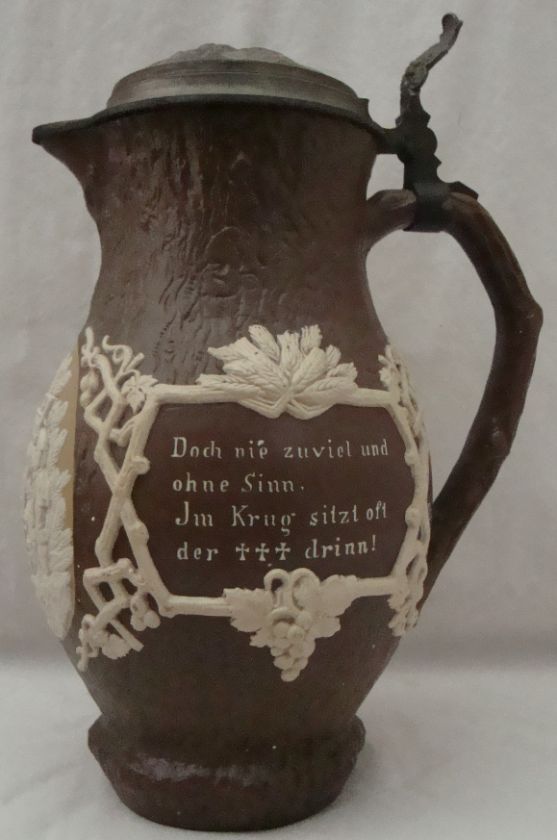 Mettlach Beer Pitcher and Stein Set  