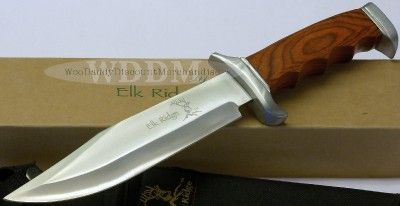 New Elk Ridge Large Bowie Finger Groove Hunting Knife  