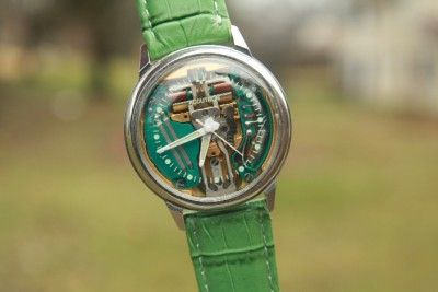 HANZ SPACEVIEW 214 BULOVA GOLDF ACCUTRON 1963 SERVICED TUNINGFORK 