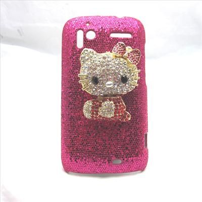 Bling red 3D hello kitty Case Cover for HTC Sensation 4G G14  