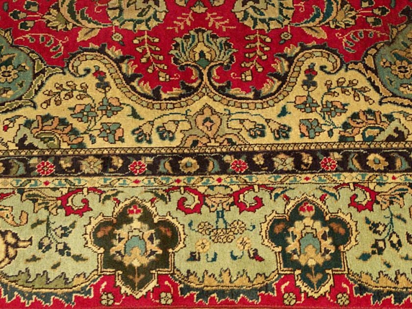 3x12.Handmade Carpet Antique 1930s Genuine Persian Tabriz Serapi 