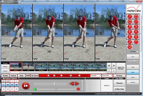 Golf Swing Video Analysis Software DUAL CAMERA CAPTURE  