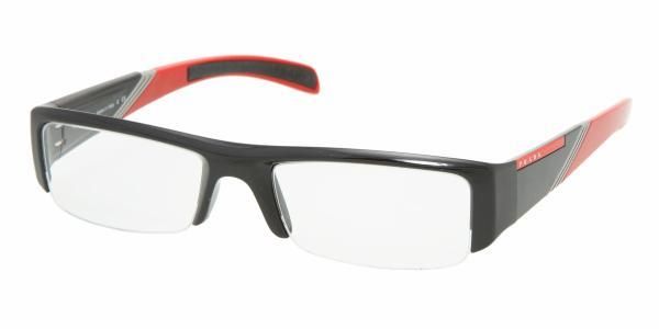 NEW PRADA PS06AV 7OV 1O1 BLACK/RED 51 15 SUNGLASSES  