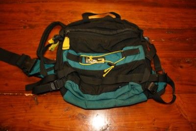 Mountainsmith Tour Waist Fanny Pack Shoulder Strap Green Black USED 