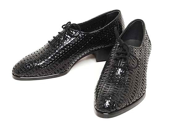 Mens real Leather stiletto mesh Lace Up Oxford shoes  