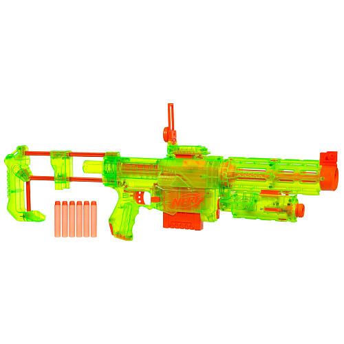 NERF N STRIKE RECON CS 6 BLASTER CLEAR GREEN SONIC  