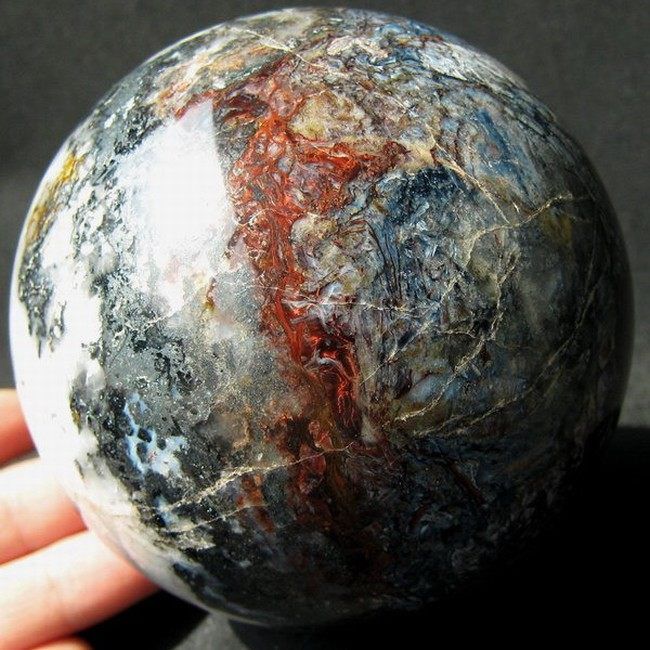 74mm Chatoyant Pietersite Crystal Sphere/Ball pts74ie1715  