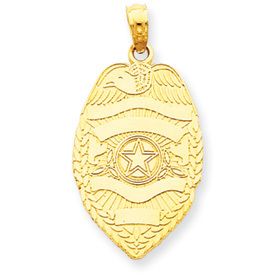   POLICE Policeman Policewoman Officer Badge Medal Charm Pendant 1.7g