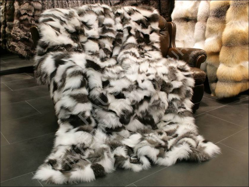   fur blanket   fur rug with OA Label   real fur   genuine fox  