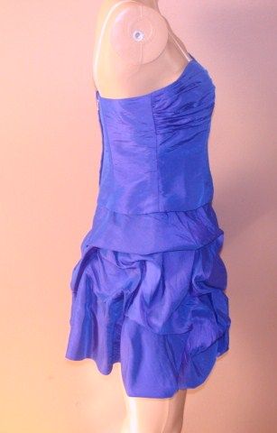 ADRIANNA PAPELL PURPLE BLUE PROM COCKTAIL DRESS 7/8  