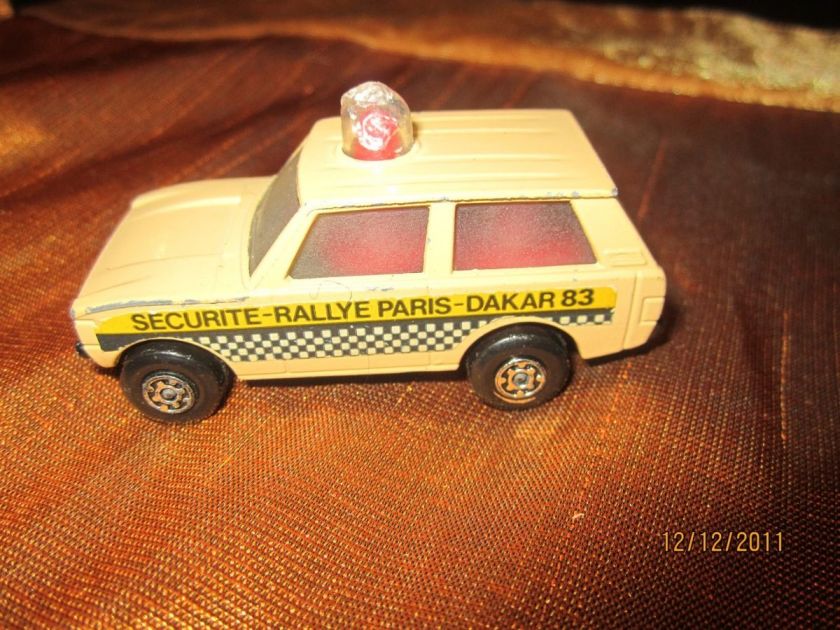 VINTAGE RARE MATCHBOX ROLAMATICS Range Rover Police Patrol Paris Dakar 