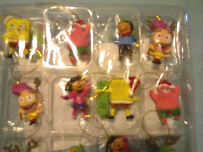 This NICK 12 MINI ORNAMENTS DORA SPONGEBOB ODD PARENTS NRFB is in NEW 