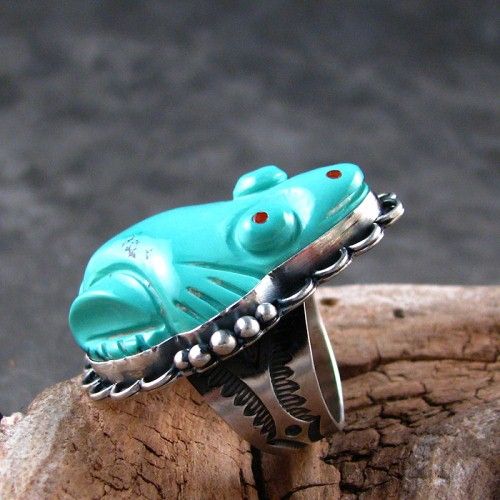 Navajo Aaron Toadlena w/Pete & Dinah Gasper Frog Ring  