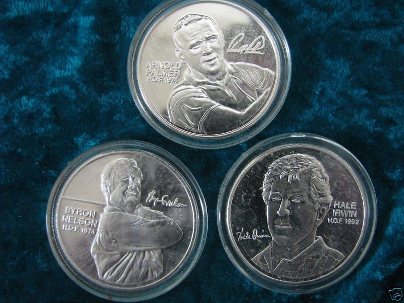 PGA Tour Partners Club 1 Oz. Fine Silver 3 Medal Set  