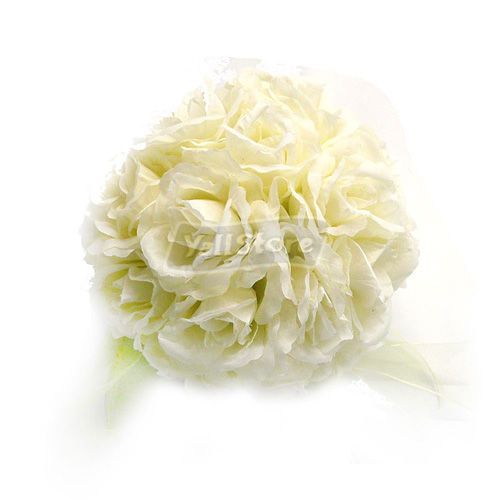 color ivory package include 6 x ivory rose ball wedding flower 