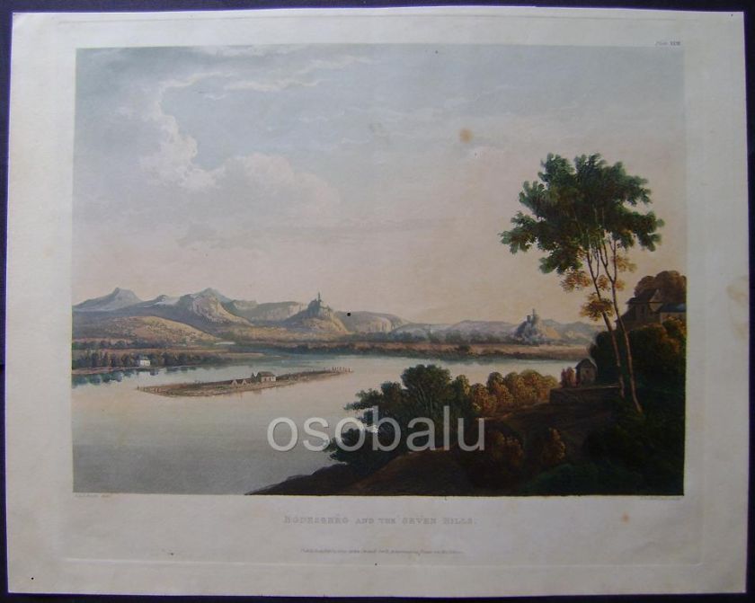 GERMANY COBLENTZ ,ANDERNACH, BODENSBERG,DRACHENF. 4 AQUATINTS BY SHUTZ 